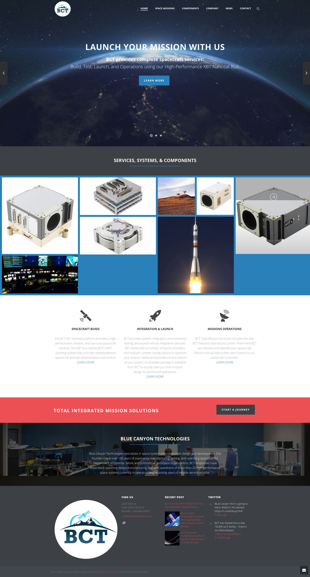 New Site Launch: Blue Canyon Tech